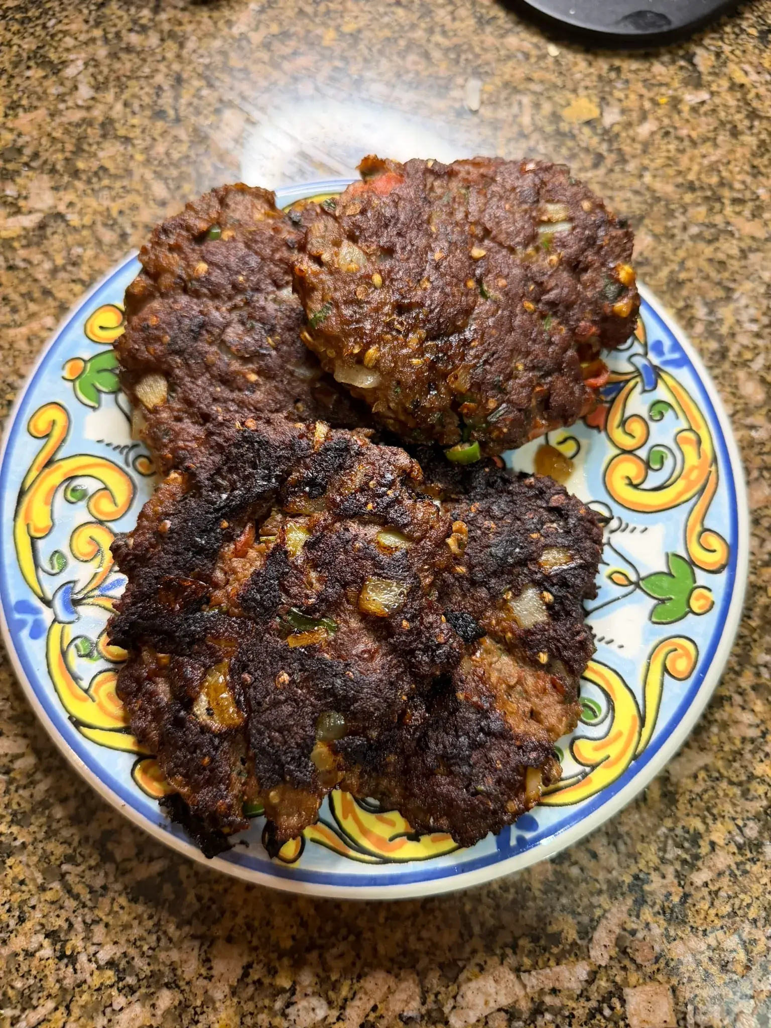 Homemade Chapli Kebab on a plate
