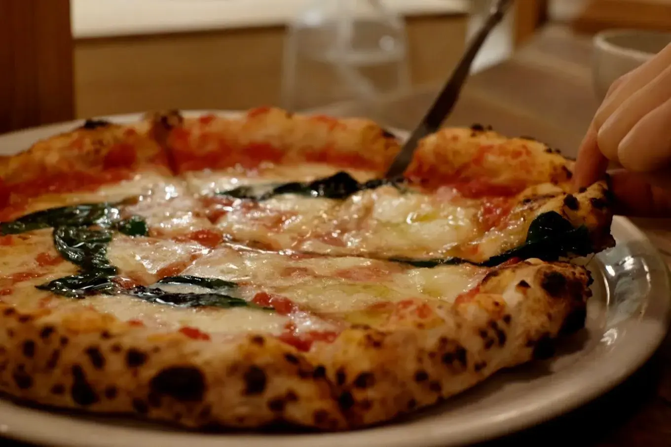 Margherita pizza from Savoy in Tokyo, Japan.
